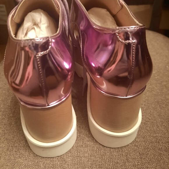 STELLA MCCARTNEY Elyse mirrored faux leather platform sneakers - MISMATCH SIZE - Picture 8 of 11